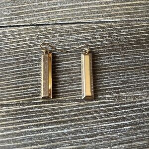 Gold Bar Earrings Gild Earrings Dainty Romantic 
Modest Casual
